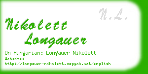 nikolett longauer business card